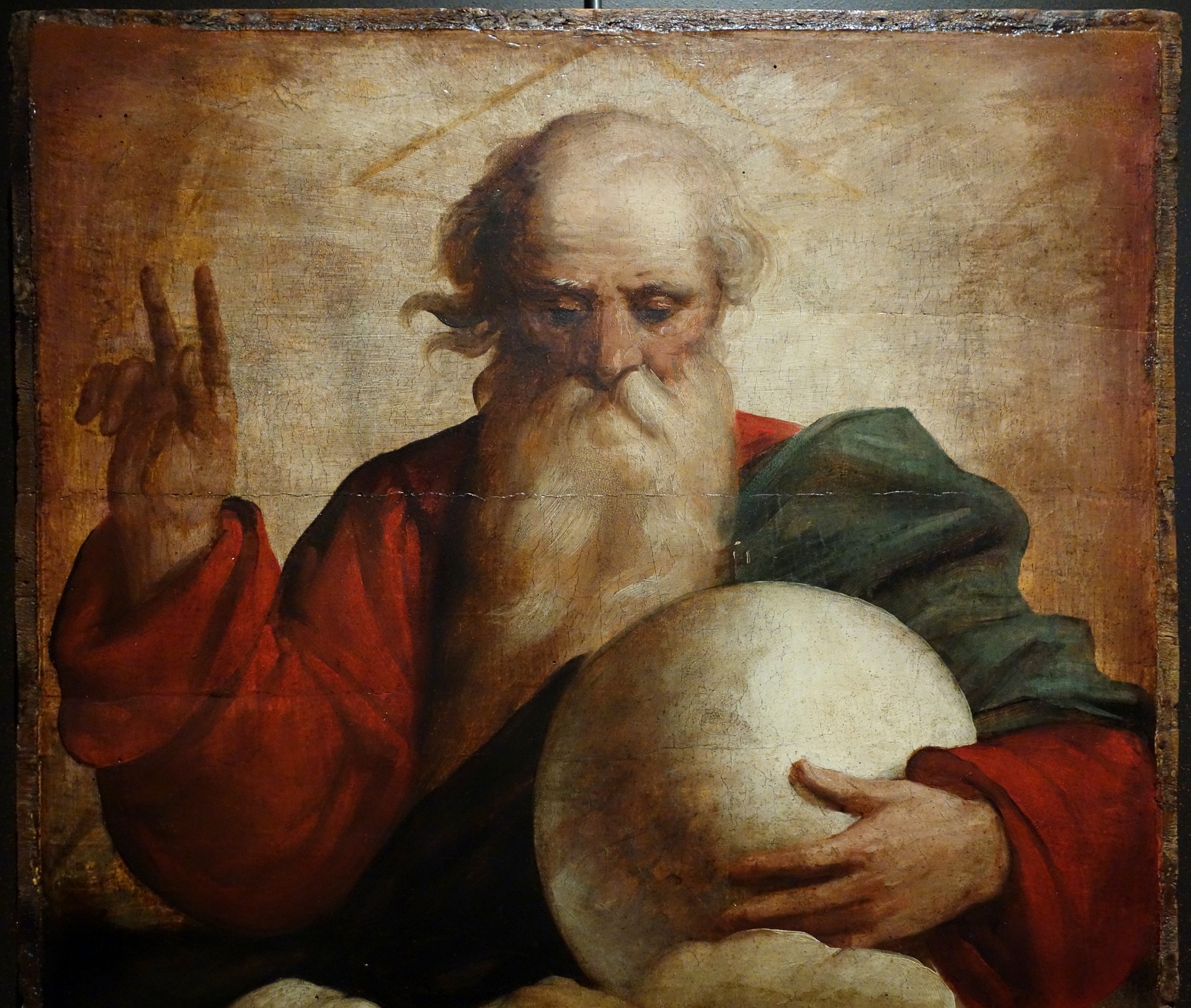 Apparently God is just some old dude with big, white balls.